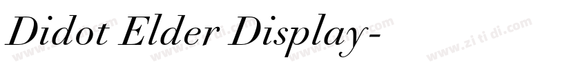 Didot Elder Display字体转换